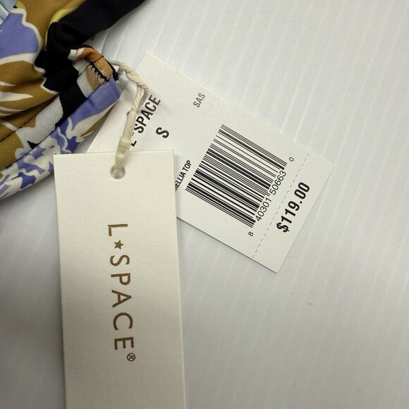 L Space Bikini Top Women Tropical Vacation Sugar Floral Spice Camellia Small - Picture 7 of 9